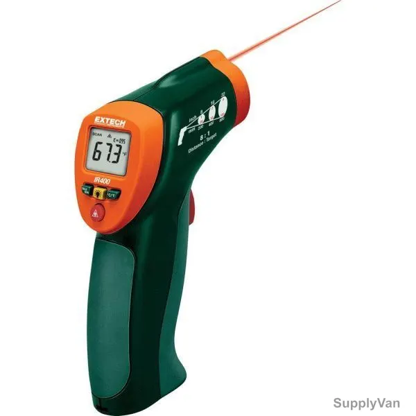 Extech Mini Thermometer, IR400, -20 to 332 Deg.C
