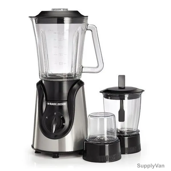 Black and Decker Blender With Grinder and Mincer, BX600G-B5, 600W, 1.5 Ltrs, Black and Grey — image 1