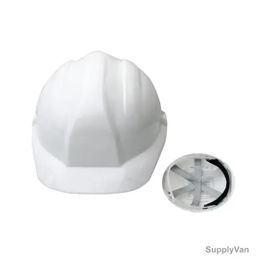 Vaultex Safety Helmet With Pinlock Textile Suspension, VHT, White