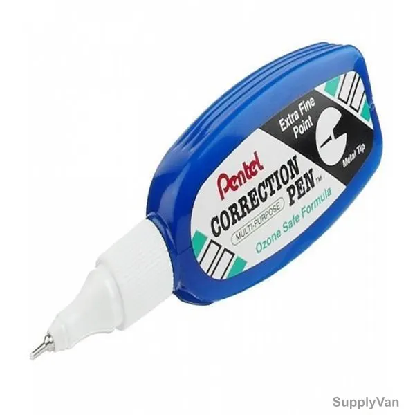 Pentel Xtra Fine Correction Pen, PE-ZL102-W-01, 4.2ML, Blue