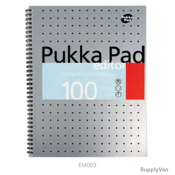 Pukka Wiro Metallic Editor Pad, EM003, A4, 80 gsm, 100 Pages
