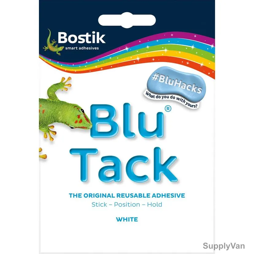 Bostik Blu Tack The Original Reusable Adhesive, 30803836, 45GM, White, 12 Pcs/Pack — image 1