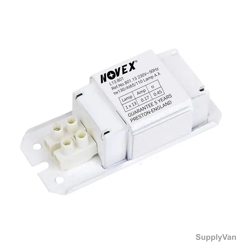 Novex PLC Lamp Ballast, NB213, 230V, 13W, 0.17A