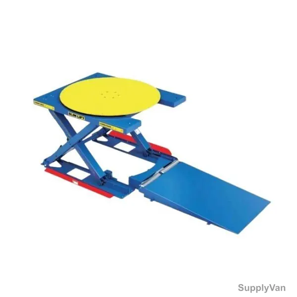 Loha-Ft Rotary Platform Slim Scissor Lift Table With Ramp, 1400 x 1250MM Platform Size, 500 Kg Loading Capacity — image 1