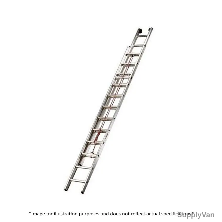 Tubesca Rope Operated Extension Ladder, 32816, Aluminium, 1 Side, 16 Steps, 7.88 Mtrs Max. Height, 150 Kgs Weight Capacity