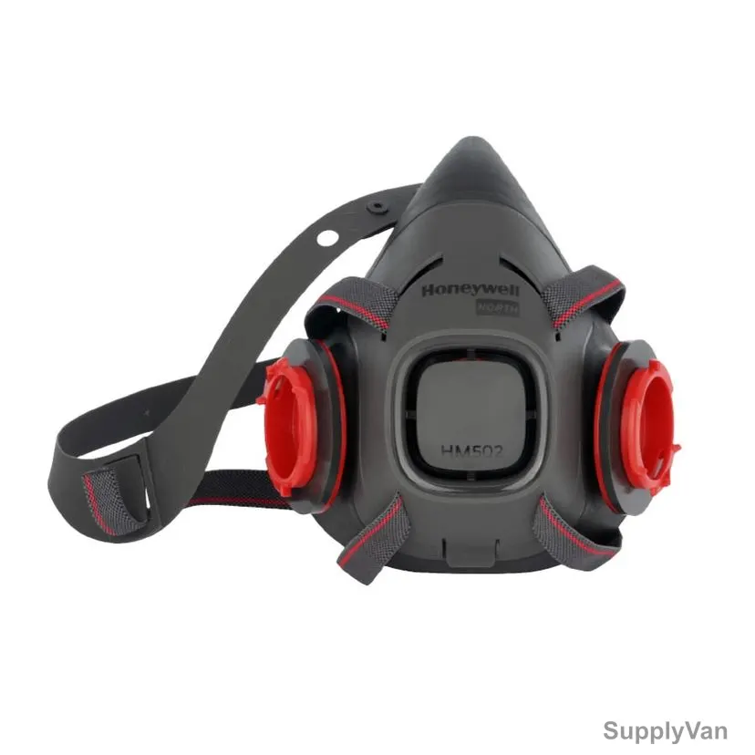 Honeywell Threaded Fixed Drop Down Half Mask Respirator, HM502TM, North, Elastomer, M, Black — image 1