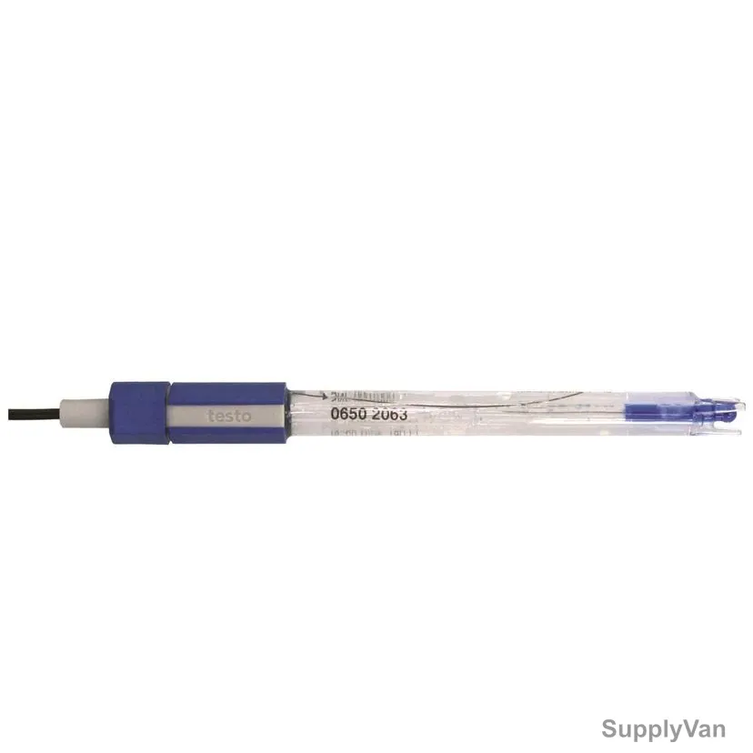 Testo Universal pH Plastic Electrode W/O Temperature Sensor, 0650-2063, 1200MM
