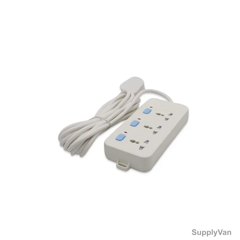 Gongniu Extension Socket, NB-003, 3 Way, 13A, White — image 1