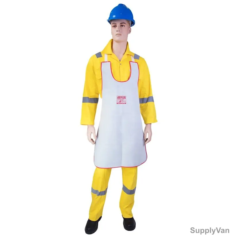 Ameriza Welding Apron With Piping, A102491721, Touch, Leather, 36 Inch, White — image 1