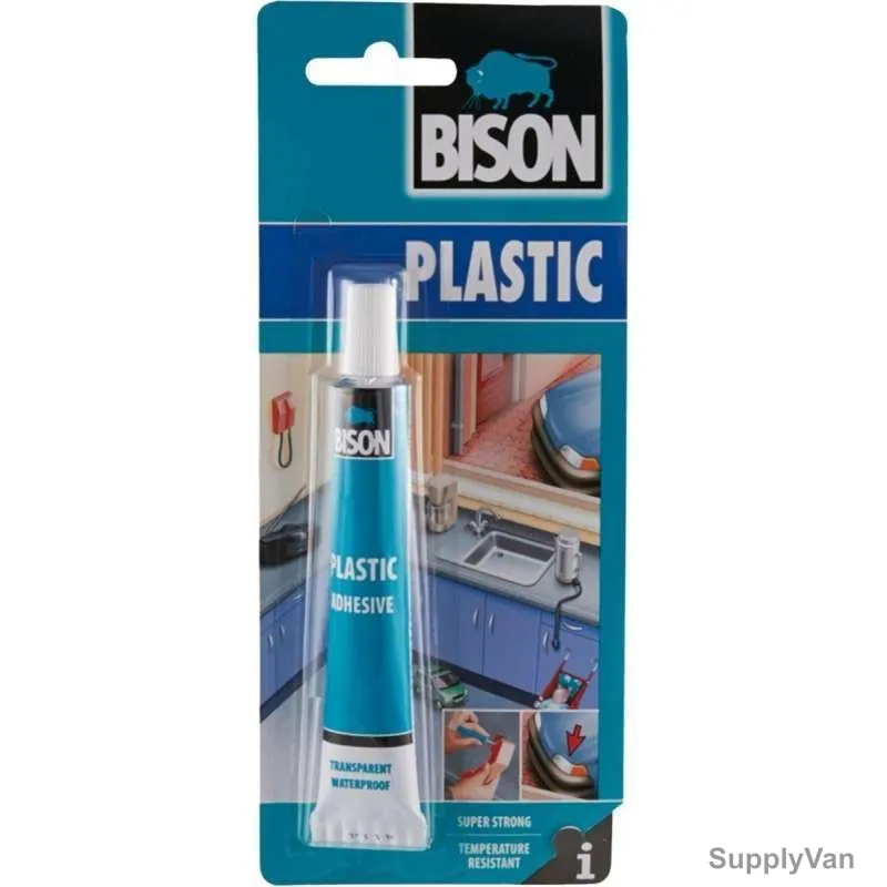Bison Plastic Adhesive, 71192, PVC, Water Resistant, 25 ML