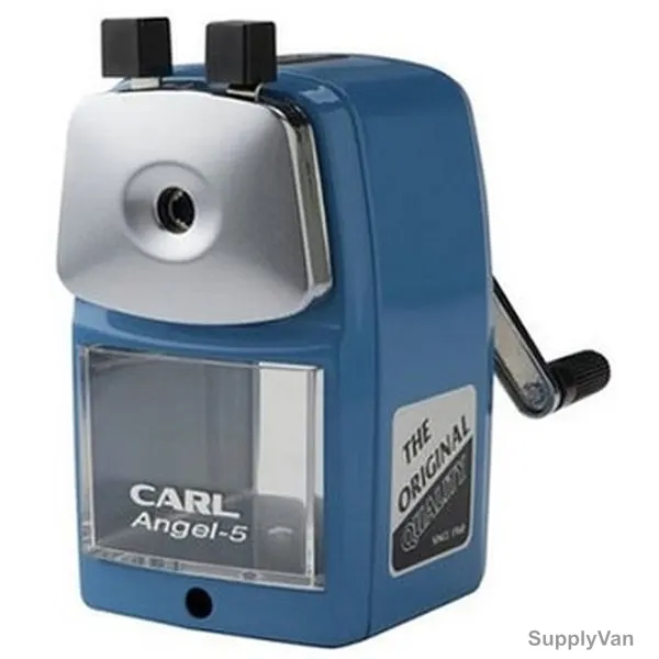Carl Angel-5 Pencil Sharpener, CL-PS-A05-BE, 1 Hole, Blue
