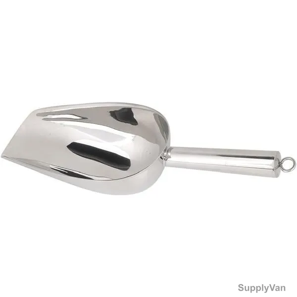 Ice Scoop, 13-1217, Stainless Steel, 8.5CM Depth x 12CM Width x 31CM Length, Silver