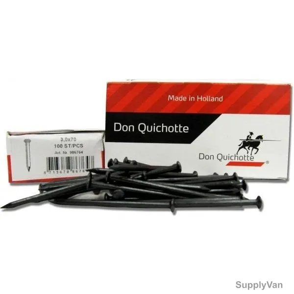 Don Quichotte Nail, SHGT-FN-DQ70, Carbon Steel, 70MM, Black, PK100
