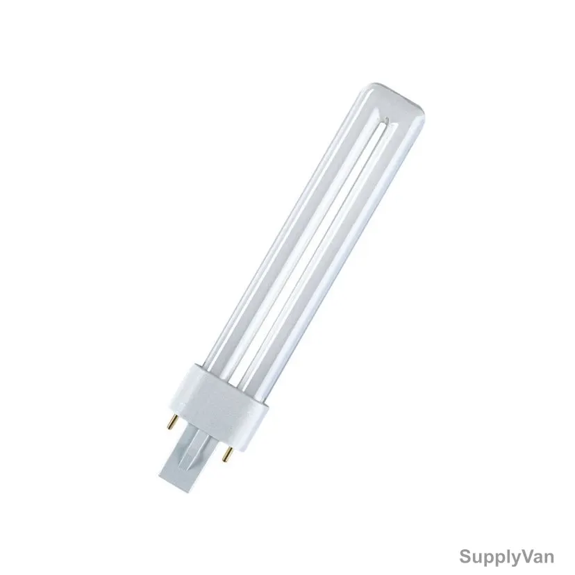 Osram Fluorescent Lamp, Dulux S, 11W, G23, 3000K, Lumilux Warm White — image 1