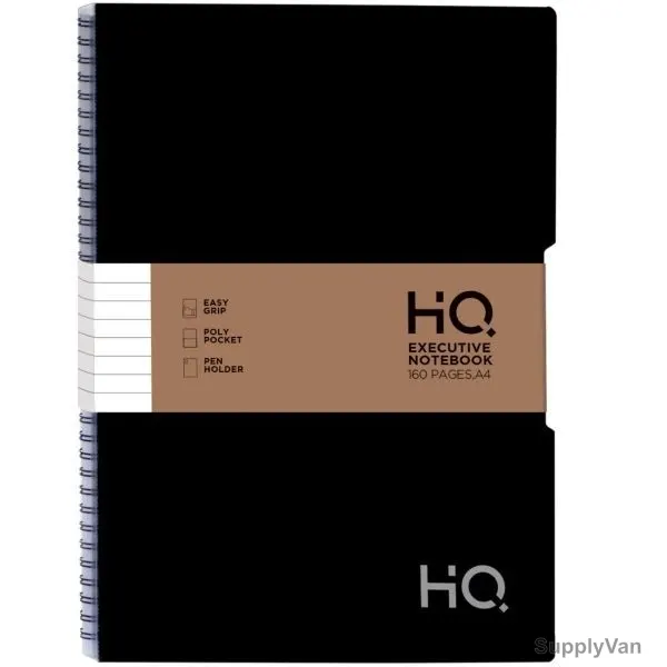 Navneet HQ Executive Notebook, NAV85488, B5, 80 Sheets, Black