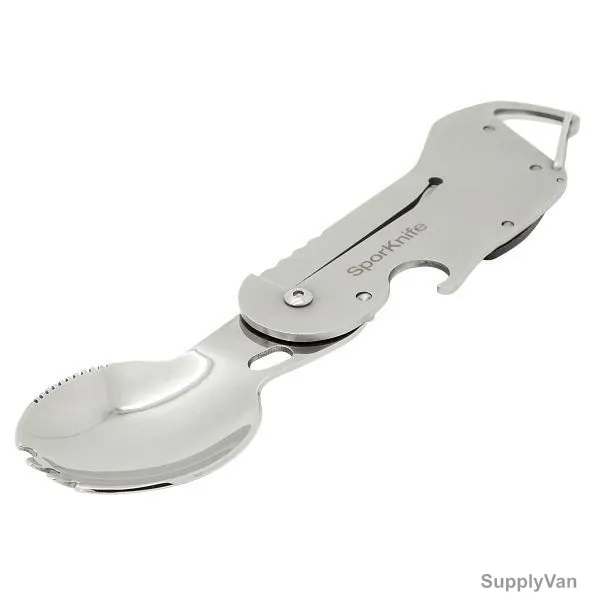 True Utility Multi Tool Sporknife, TU-201, Silver