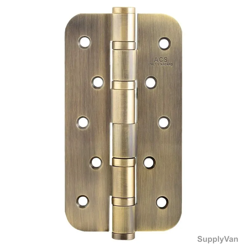 ACS Round Edge 4 Bearing Hinge, 6-53-54-AB-FHP, Brass, Antique Brass