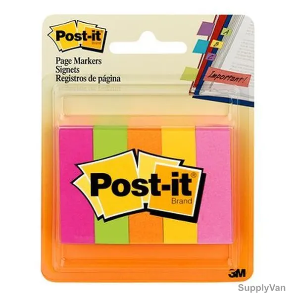 Post-It Page Marker, 1/2 x 2 Inch, Multicolor, 500 Pcs/Pack
