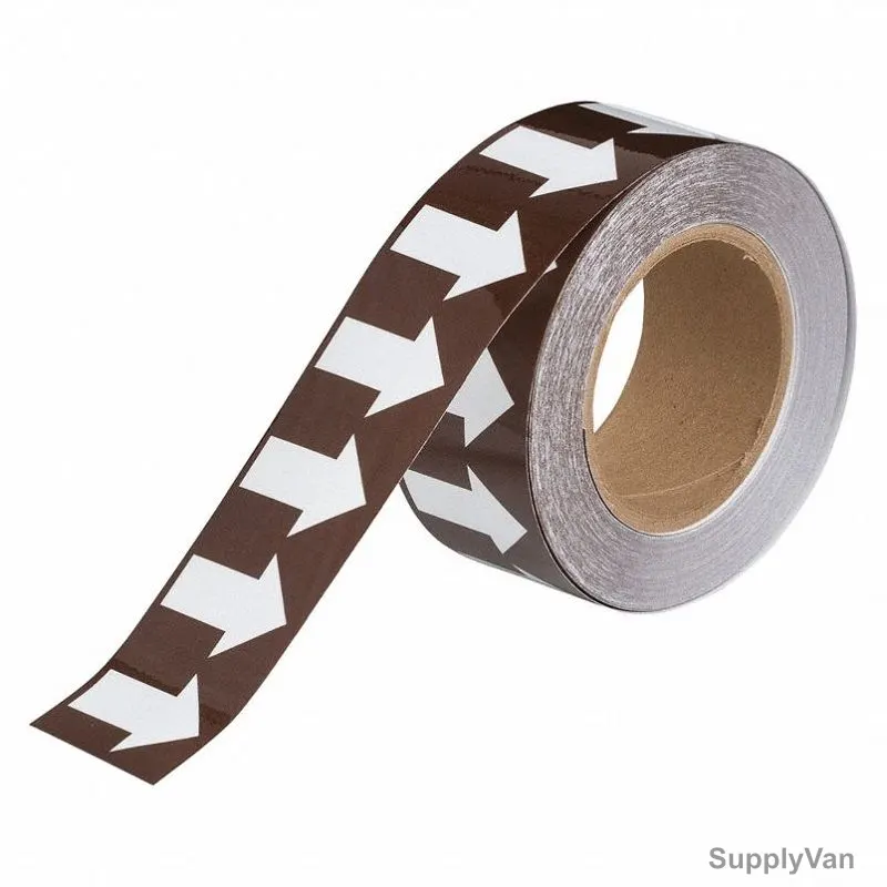 Pipe Marking Arrow Tape, 2 Inch Width x 20 Mtrs Length, Brown
