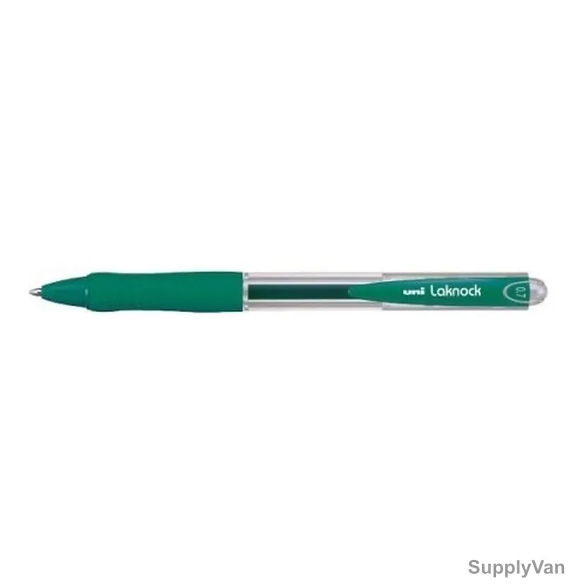 Uni-Ball Ballpoint Pen, SN100F, Lacknock, 0.7MM, Green, 12 Pcs/Pack