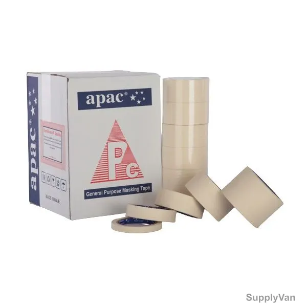 General Purpose Masking Tape, 2 Inch Width x 25 Yards Length, Natural, 24 Rolls/Carton