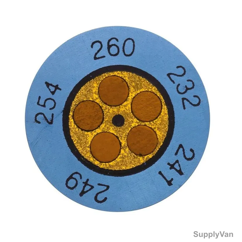 Testo Temperature Mini Indicator, 0646-0073, 15MM, 88 to 110 Deg.C, Blue, 10 Pcs/Pack