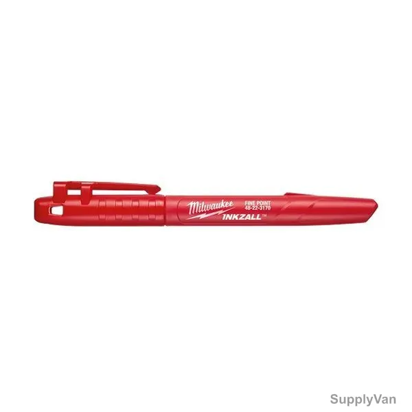 Milwaukee Jobsite Marker, 48223170, Inkzall, Fine Point, Red