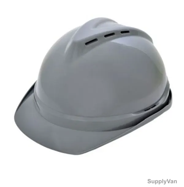 Ameriza Safety Ventilated Helmet With Ratchet Suspension, A518240720, Grey, Free Size