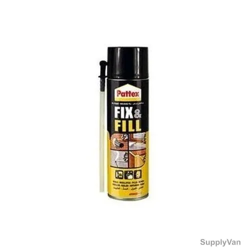 Pattex Fix and Fill PU Foam, 2111989, 500ML, Dark Brown, 12 Pcs/Pack