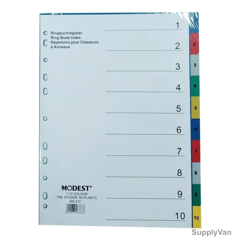 Modest Color Divider, 1-10 Color/Pack