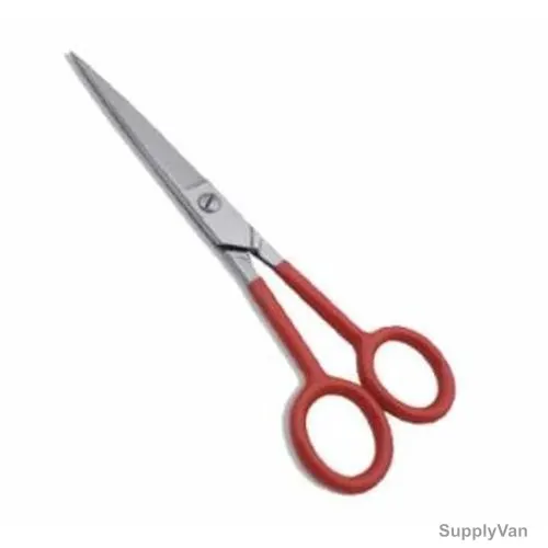3W Barber Scissor, 3W01-175, Supercut, Plastic Handle, 7 Inch, Silver and Red