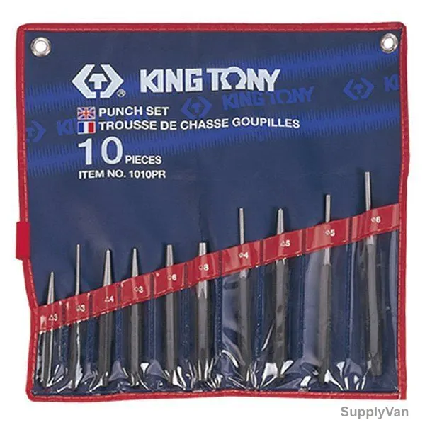 Kingtony Pin Punch Set, 1010PR, 10 Pcs/Set