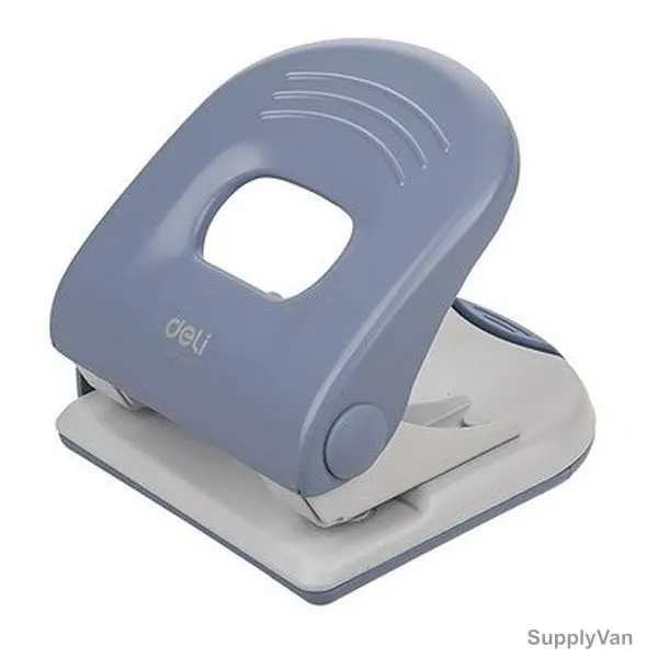 Deli 2 Hole Paper Punch, E0120, 6MM, 40 Sheets, Blue