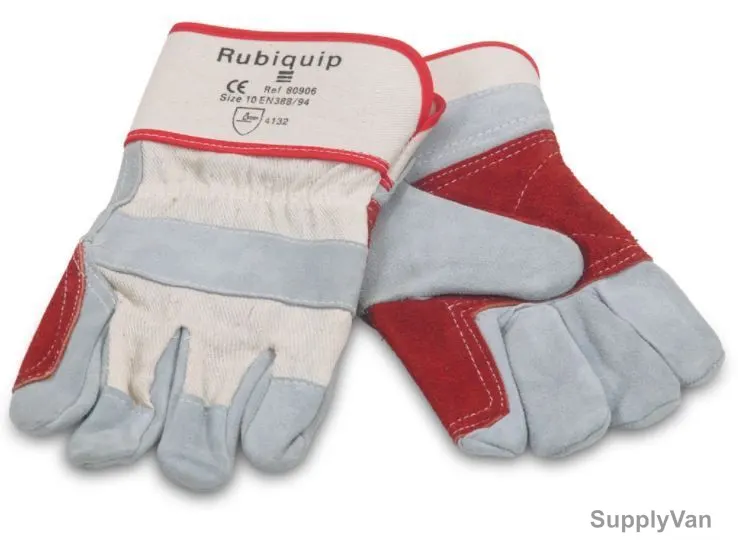 Rubi Heavy Gloves, 080906, Grey and Red