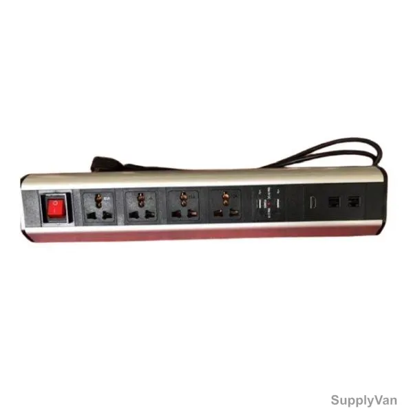 Desk Power Socket, 3x Socket, 2x USB Port, 2x RJ45 Plug