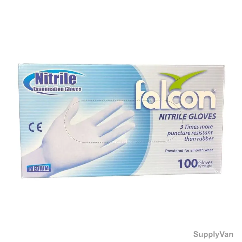 Falcon Nitrile Glove, THPPW063, Medium, Blue