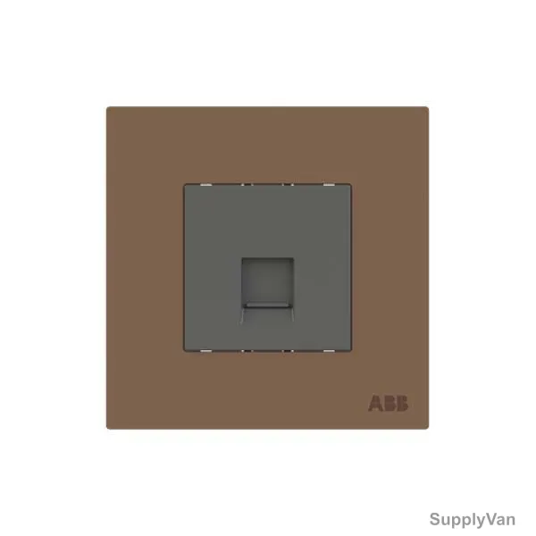 ABB Data Socket, AM33344-MO, Millenium, 1 Gang, RJ45, Cat 5e, Mocha Brown — image 1