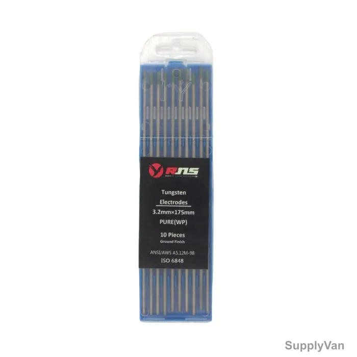 Rns WT20 Thoriated Tungsten Electrode, 3.2MM Dia x 175MM Length, Green, 10 Pcs/Pack — image 1