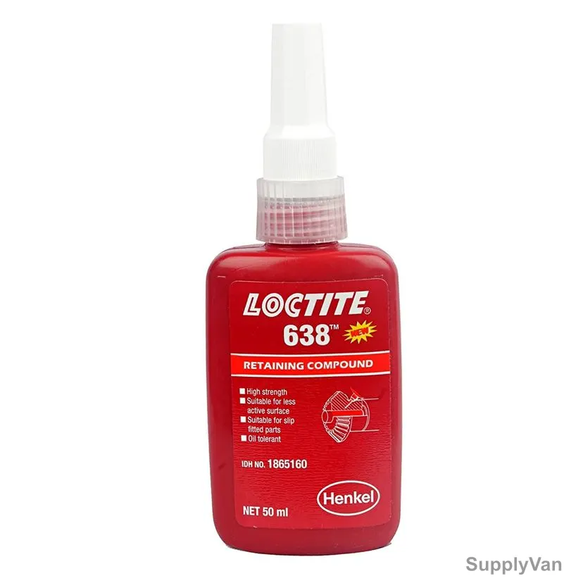 Loctite High Strength Retaining Compound, 638, 50ML
