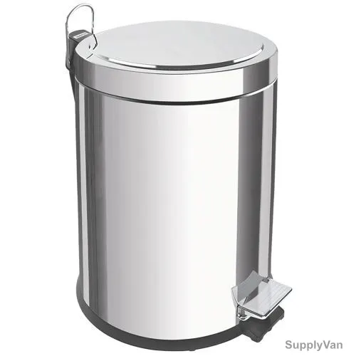Tramontina Pedal Waste Bin, 94538103, 3 Litres, Silver