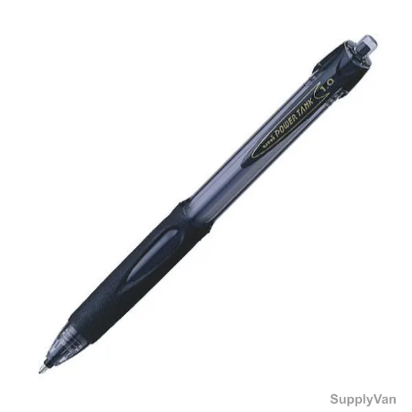 Uni-Ball Retractable Ball Point Pen, SN220-BK, Power Tank, 1.0MM Tip, Black, 12 Pcs/Pack