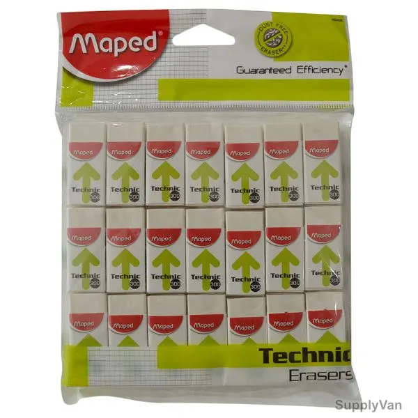 Maped Technic 300 Eraser Set, MDP-VP-084, White, 21 Pcs/Set