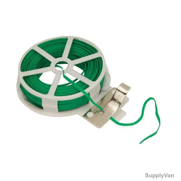 Silverline Garden Tie Wire, Plastic, 30 Mtrs, Green — image 1