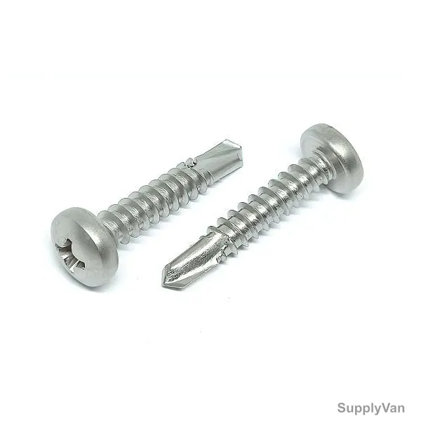 Self Tapping Screw, Phillips, 316 Stainless Steel, 4 x 50MM, 500 Pcs/Box