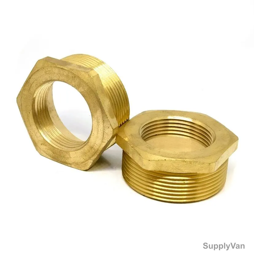 Heavy Duty Reducing Bush, Brass, 1 x 3/4 Inch