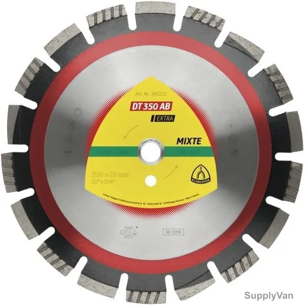 Klingspor Large Diamond Cutting Blade, DT350AB, 20 x 300MM
