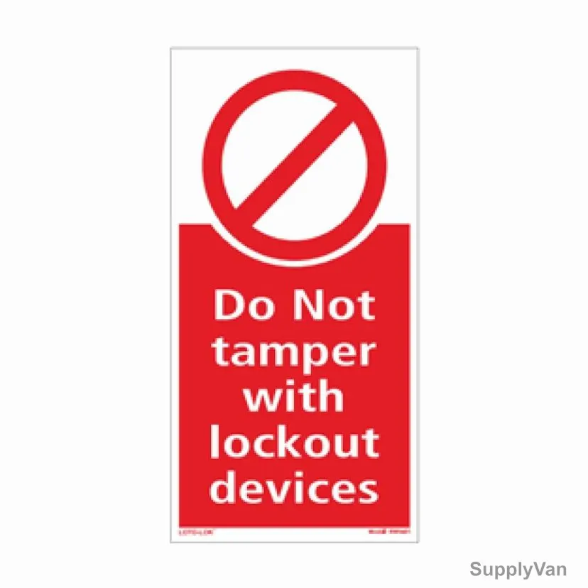 Loto-Lok Lockout Tagout Sticker, RWV-01, Vinyl, Vertical, 300 x 150MM