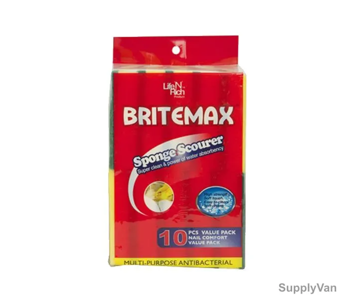 Britemax Sponge Scrubber, BM 272, Printing Grip, Multicolor, PK3