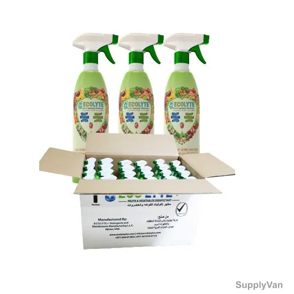 Ecolyte Plus 100% Natural Fruits and Vegetables Disinfectant, 1 Ltr, 24 Pcs/Carton — image 1