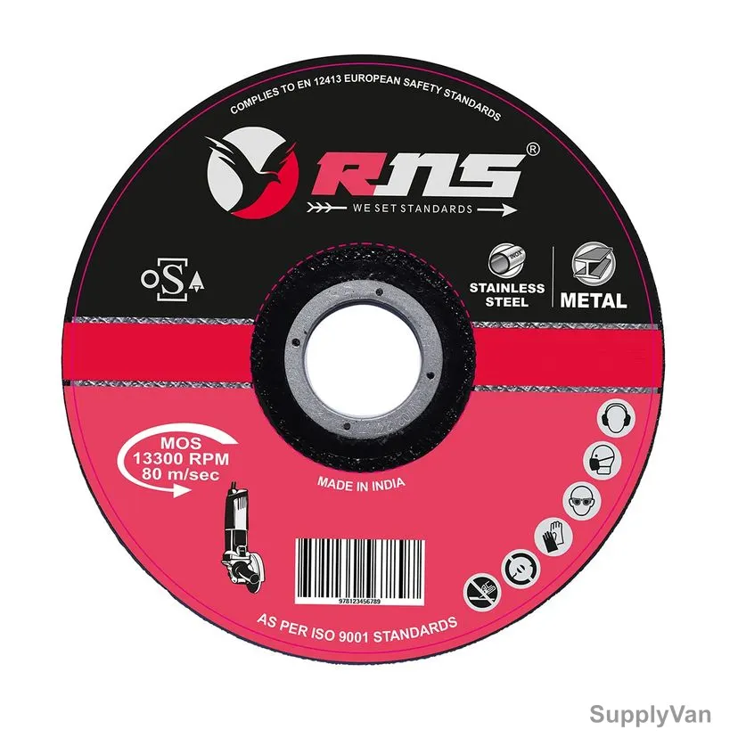 Rns Standard Inox Cutting Disc, 1MM Thk, 22.23MM Bore Dia x 105MM Disc Dia, 50 Pcs/Pack — image 1